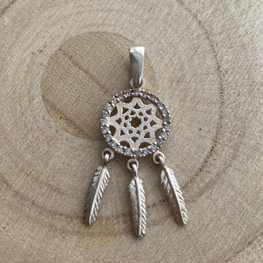 Dreamcatcher pendant necklace 925 sterling silver Made in Mexico